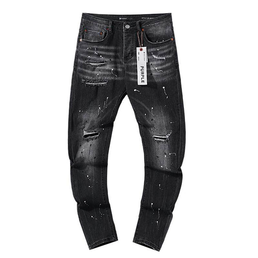 Men's Purple Fashionable Casual Jeans Pants Size 30-38