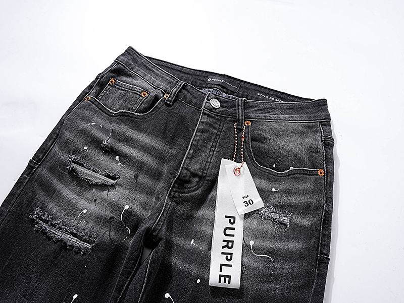 Men's Purple Fashionable Casual Jeans Pants Size 30-38