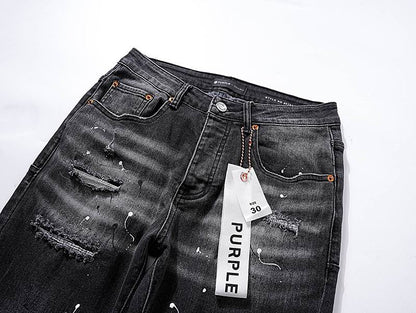 Men's Purple Fashionable Casual Jeans Pants Size 30-38