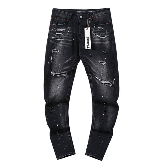 Men's Purple Fashionable Casual Jeans Pants Size 30-38