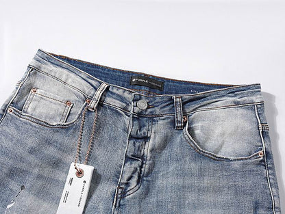 Men's Purple Fashionable Casual Jeans Pants Size 30-38
