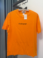 Fedasgoge Classic Orange T-shirt Cheap Jerseys, 100% Pure Cotton Breathable Sweat-Wicking Soft, Comfortable Skin-Friendly Short Sleeve Basic Jerseys for Daily Wear