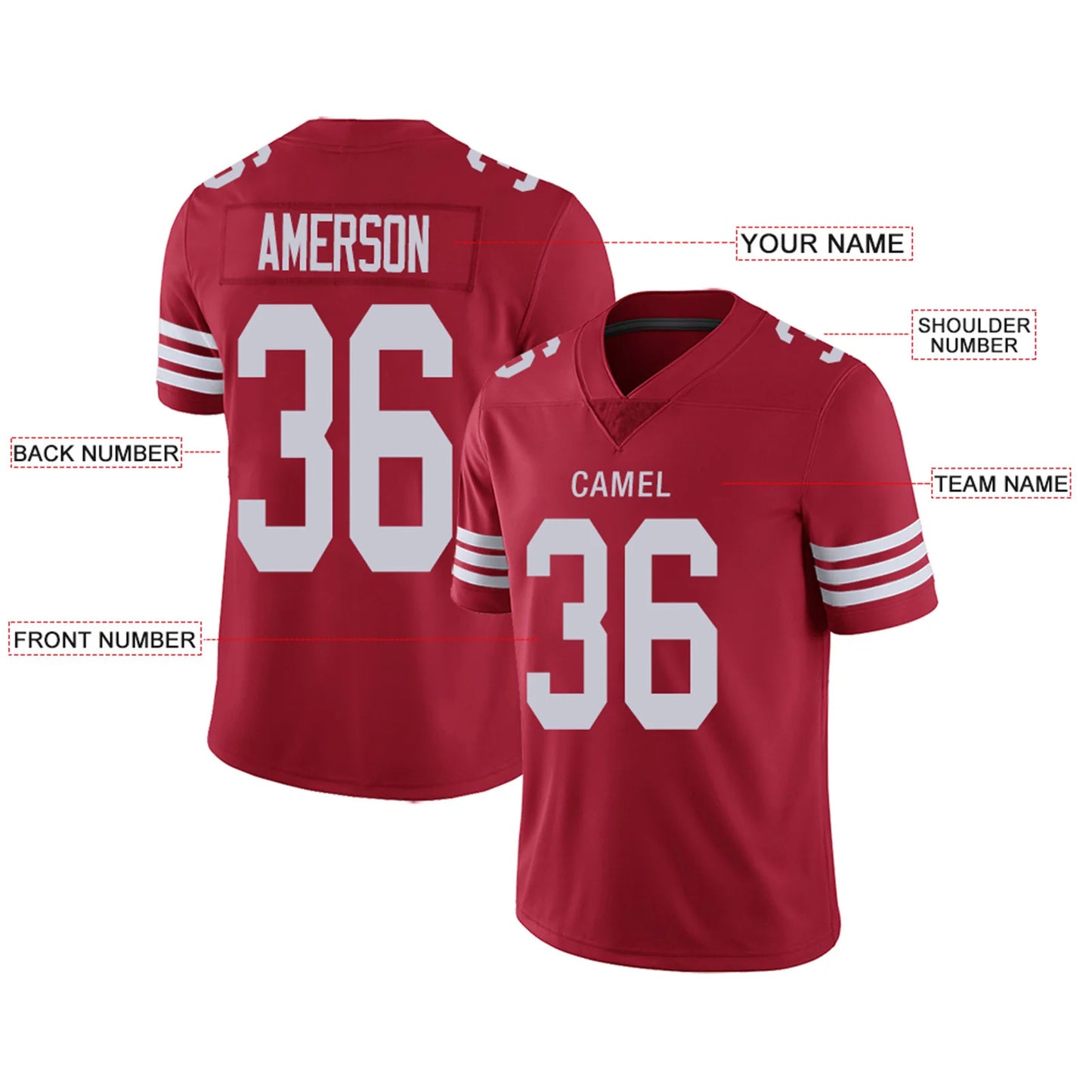 Custom Team Player or Personalized Design Your Own Name for Men's Women's Youth Jerseys Football Jerseys