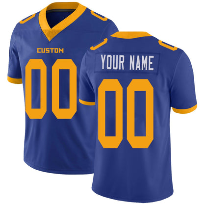 Custom Football Jerseys Team Player or Personalized Design Your Own Name for Men's Women's Youth Jerseys Navy
