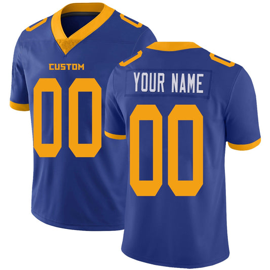 Custom Football Jerseys Team Player or Personalized Design Your Own Name for Men's Women's Youth Jerseys Navy