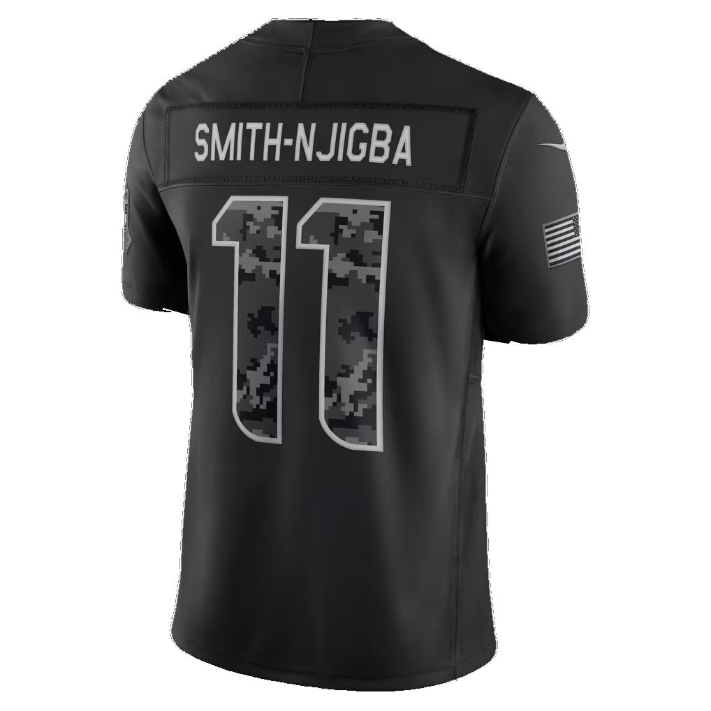 S.Seahawks #11 Jaxon Smith-Njigba Black 2026 Salute to Service Stitched Limited Football jersey Fedasgoge