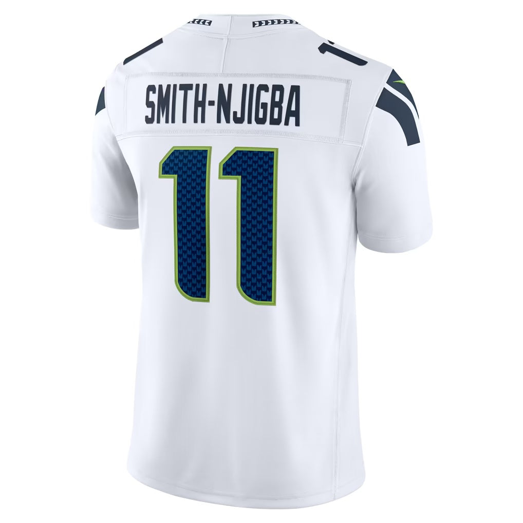 S.Seahawks #11 Jaxon Smith-Njigba White Vapor F.U.S.E. Stitched Limited Football jersey Fedasgoge