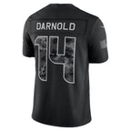 S.Seahawks #14 Sam Darnold Black 2026 Salute to Service Stitched Limited Football jersey Fedasgoge