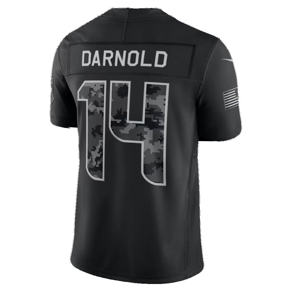 S.Seahawks #14 Sam Darnold Black 2026 Salute to Service Stitched Limited Football jersey Fedasgoge