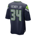 S.Seahawks #34 Robert Henry Jr College Navy Team Game Jersey Fedasgoge