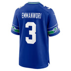S.Seahawks #3 Nick Emmanwori Royal Alternate Game Player Football jersey Fedasgoge