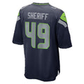 S.Seahawks #49 Jamie Sheriff College Navy Team Game Football jersey Fedasgoge