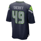 S.Seahawks #49 Jamie Sheriff College Navy Team Game Football jersey Fedasgoge