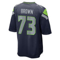 S.Seahawks #73 Logan Brown College Navy Team Game Jersey Fedasgoge