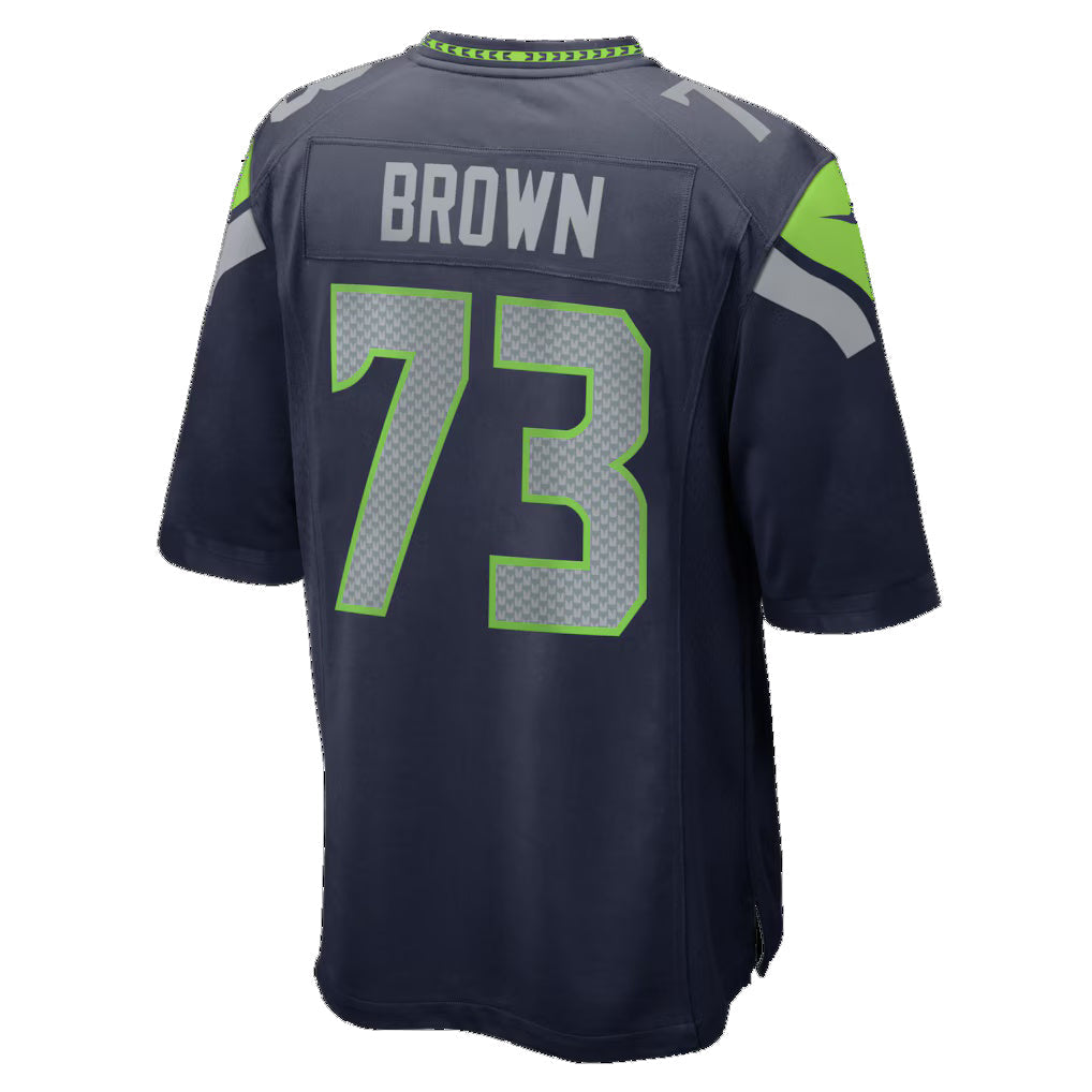 S.Seahawks #73 Logan Brown College Navy Team Game Jersey Fedasgoge
