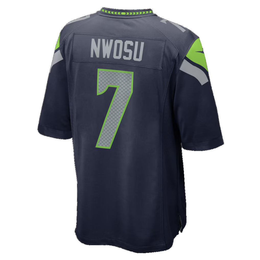 S.Seahawks #7 Uchenna Nwosu College Navy Team Game Jersey Fedasgoge