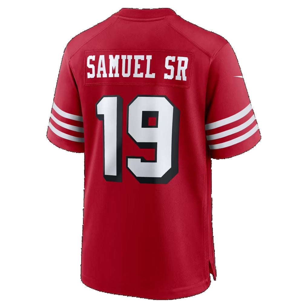 SF.49ers #19 Deebo Samuel Sr Scarlet Alternate Game Football jersey Fedasgoge