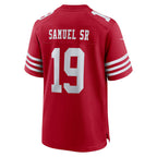 SF.49ers #19 Deebo Samuel Sr Scarlet Team Game Jersey Fedasgoge