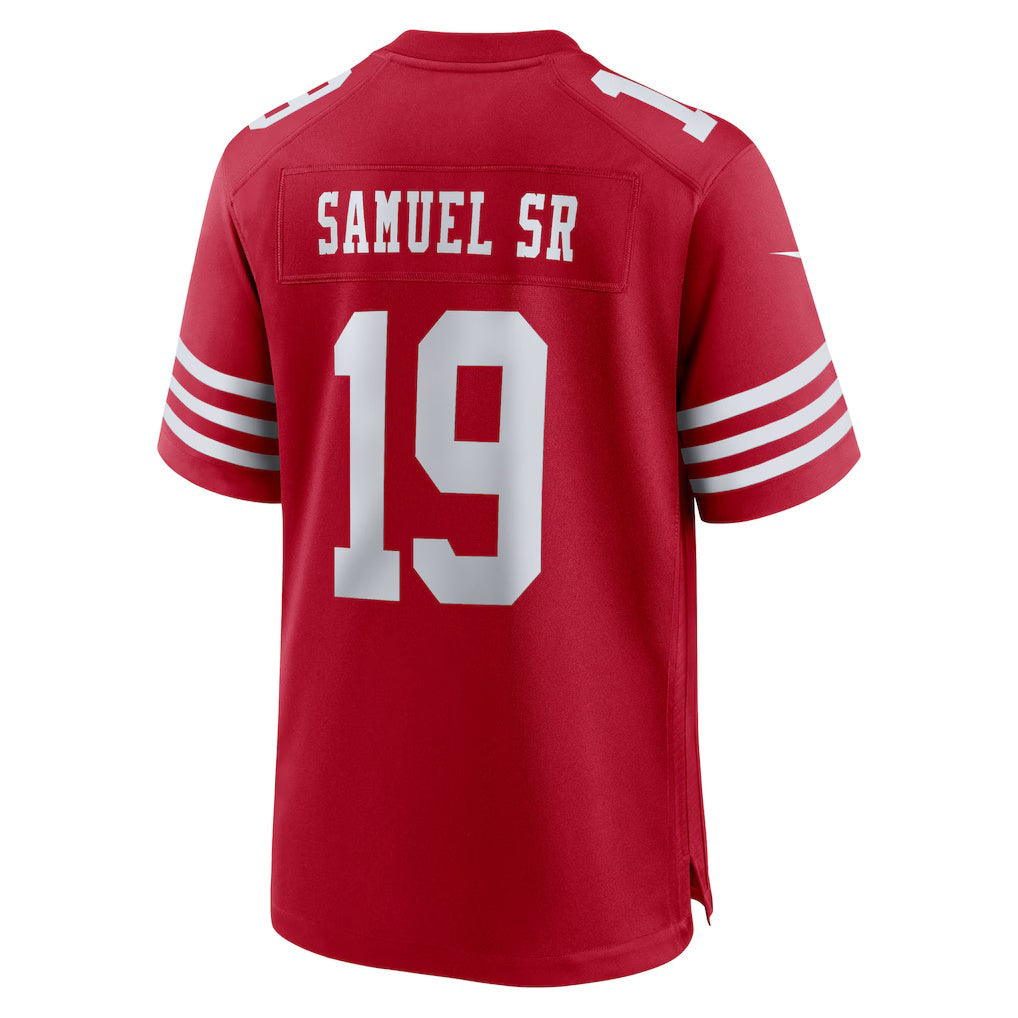 SF.49ers #19 Deebo Samuel Sr Scarlet Team Game Jersey Fedasgoge