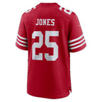 SF.49ers #25 Jack Jones Scarlet Team Game Football jersey Fedasgoge