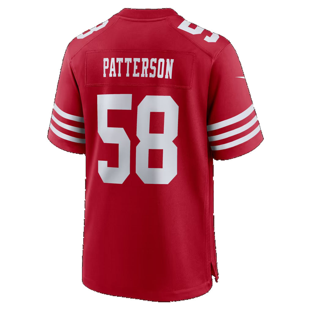 SF.49ers #58 Jarrett Patterson Scarlet Team Game Football jersey Fedasgoge
