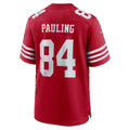 SF.49ers #84 Will Pauling Scarlet Team Game Football jersey Fedasgoge
