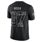 SF.49ers #97 Nick Bosa Black 2026 Salute to Service Stitched Limited Football jersey Fedasgoge