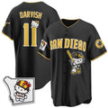 San Diego Padres #11 Yu Darvish Black Fedasgoge Meow KT Vapor Limited All V2 Stitched Jersey