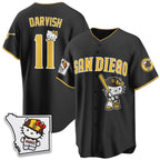 San Diego Padres #11 Yu Darvish Black Fedasgoge Meow KT Vapor Limited All V2 Stitched Jersey