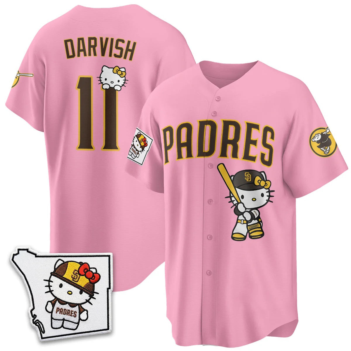 San Diego Padres #11 Yu Darvish Pink Fedasgoge Meow KT Vapor Limited All V2 Stitched Jersey