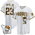 San Diego Padres #23 Fernando Tatis Jr. Pinstripe White Fedasgoge Meow KT Vapor Limited All V2 Stitched Jersey