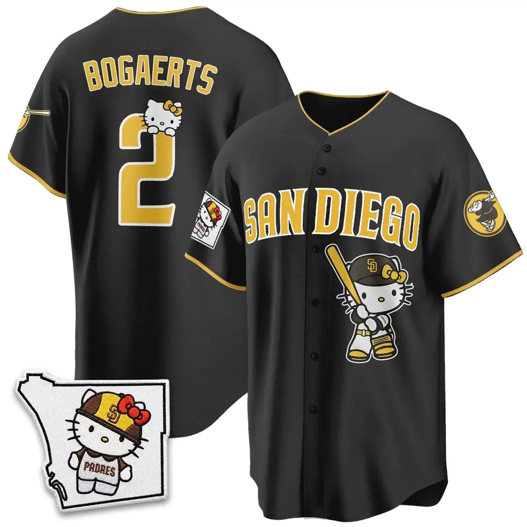 San Diego Padres #2 Xander Bogaerts Black Fedasgoge Meow KT Vapor Limited All V2 Stitched Jersey