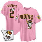 San Diego Padres #2 Xander Bogaerts Pink Fedasgoge Meow KT Vapor Limited All V2 Stitched Jersey