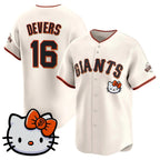 San Francisco Giant #16 Rafael Devers Cream Fedasgoge Meow KT Vapor Premier Limited All Stitched Jersey