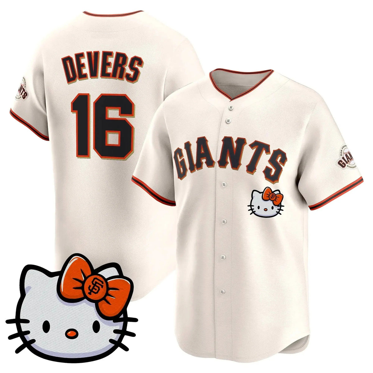 San Francisco Giant #16 Rafael Devers Cream Fedasgoge Meow KT Vapor Premier Limited All Stitched Jersey