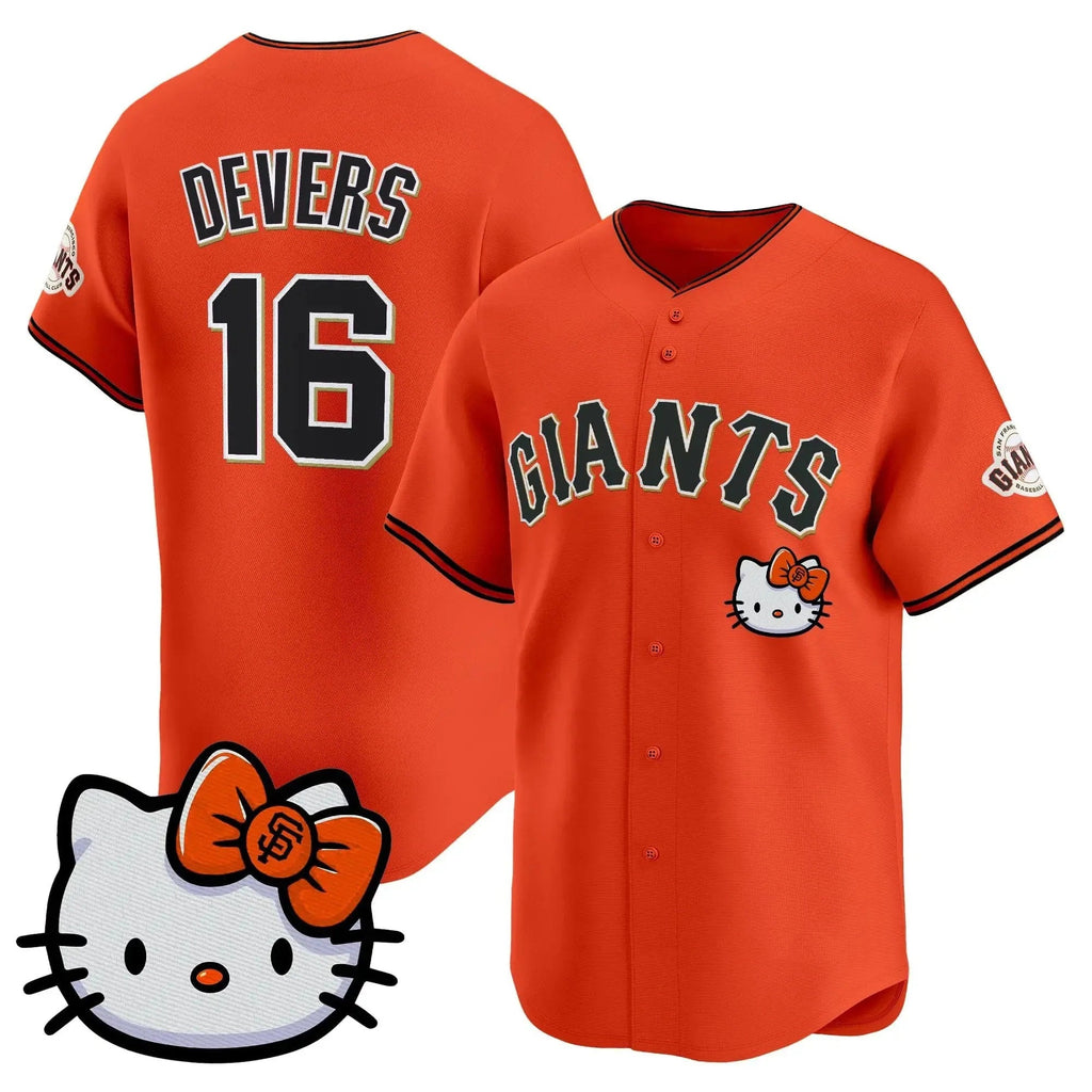 San Francisco Giant #16 Rafael Devers Orange Fedasgoge Meow KT Vapor Premier Limited All Stitched Jersey