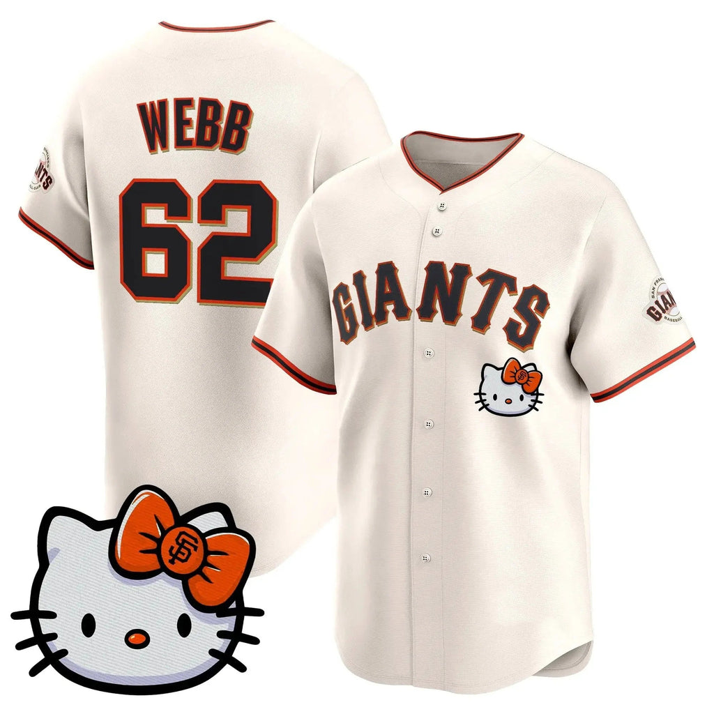 San Francisco Giant #62 Logan Webb Cream Fedasgoge Meow KT Vapor Premier Limited All Stitched Jersey
