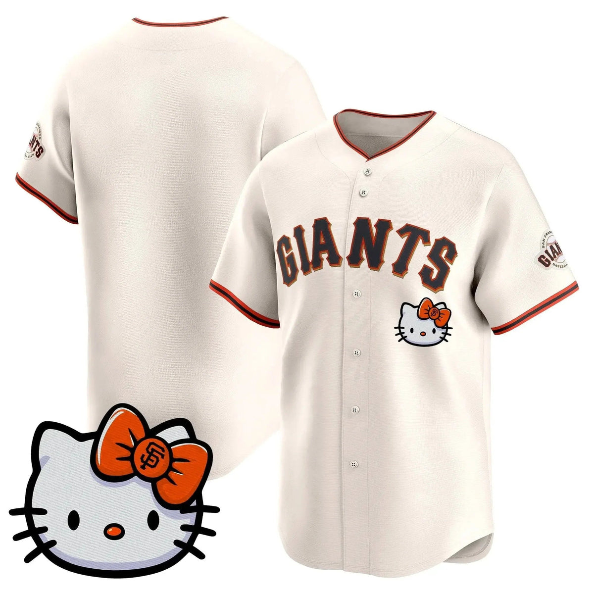 San Francisco Giant Cream Fedasgoge Meow KT Vapor Premier Limited All Stitched Jersey