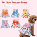 Spring Dog Princess Dress Kitten Pet Skirt Cute Dog‘s Summer Dress Bow Lace for Small Medium Puppy Poodle Chihuahua