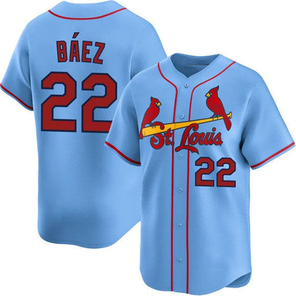 St. Louis Cardinals #22 Joshua B¨¢ez Blue Alternate Limited Stitched Jersey Fedasgoge