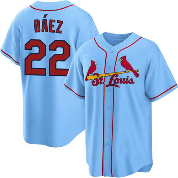 St. Louis Cardinals #22 Joshua B¨¢ez Blue Cool Base Stitched Jersey Fedasgoge