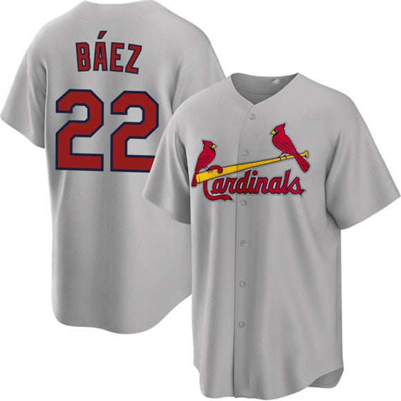 St. Louis Cardinals #22 Joshua B¨¢ez Gray Cool Base Stitched Jersey Fedasgoge