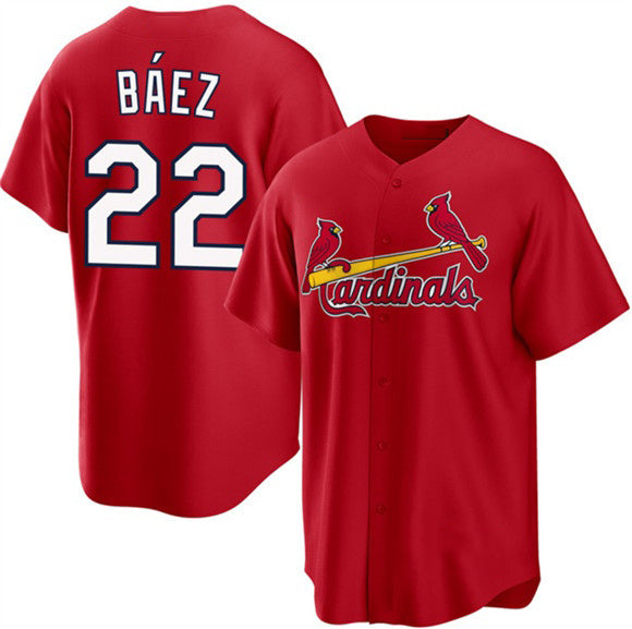 St. Louis Cardinals #22 Joshua B¨¢ez Red Cool Base Stitched Jersey Fedasgoge