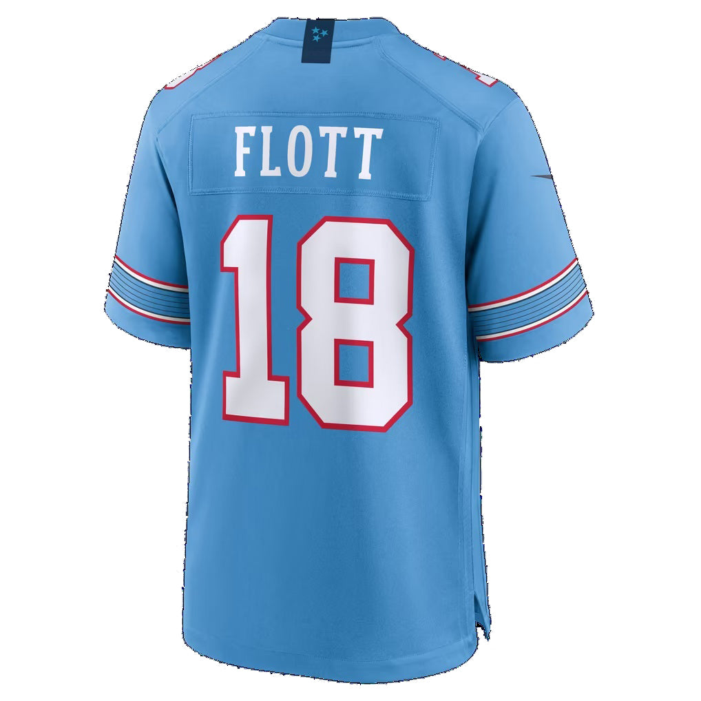 T.Titans #18 Cordale Flott Light Blue Team Game Football jersey Fedasgoge