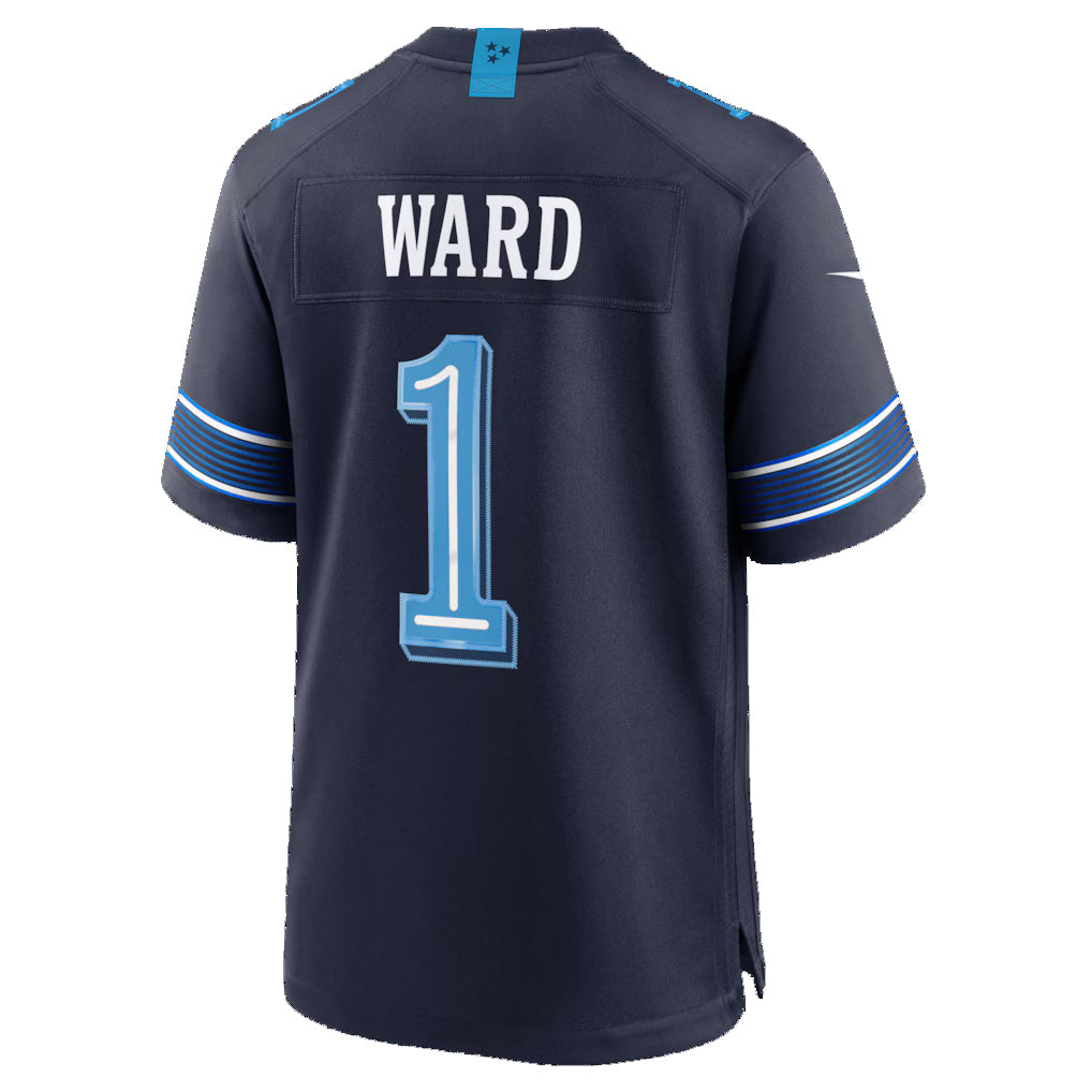 T.Titans #1 Cameron Ward Navy 2026 Rivalries Collection Game Jersey Fedasgoge