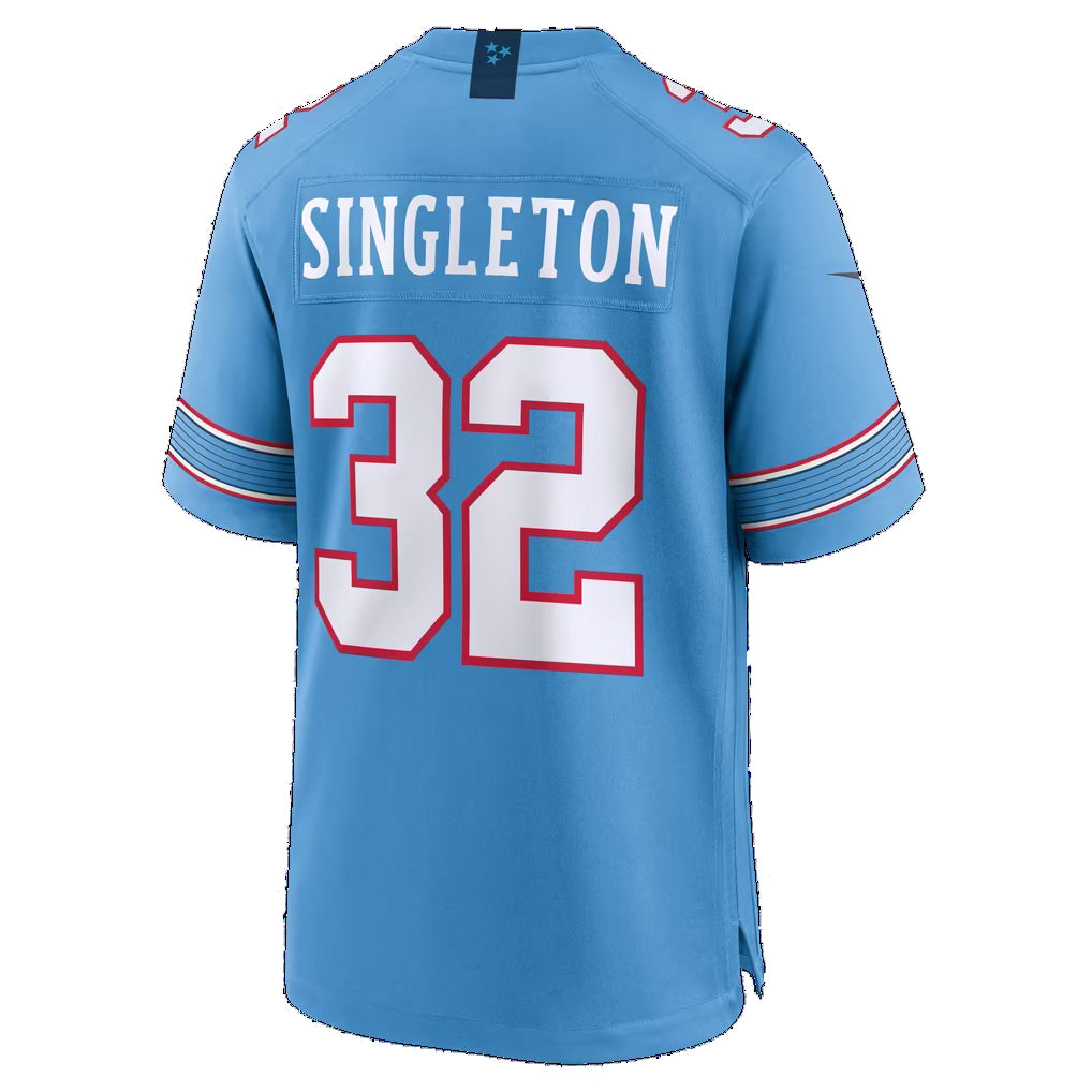T.Titans #32 Nicholas Singleton Light Blue Team Game Football jersey Fedasgoge