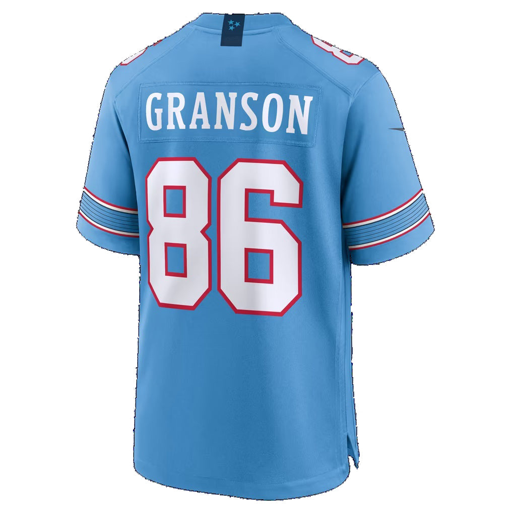 T.Titans #86 Kylen Granson Light Blue Team Game Football jersey Fedasgoge