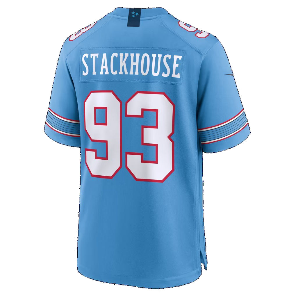 T.Titans #93 Nazir Stackhouse Light Blue Team Game Football jersey Fedasgoge