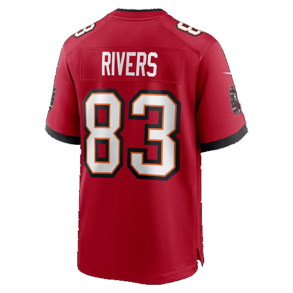 TB.Buccaneers #83 Eric Rivers Red Team Game Football jersey Fedasgoge