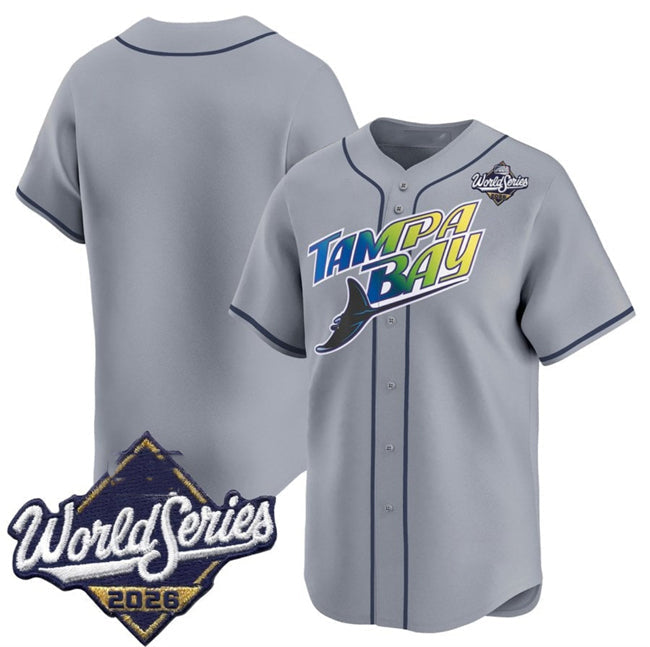 Tampa Bay Rays Blank Grey 2026 World Series Limited Stitched Jersey Fedasgoge